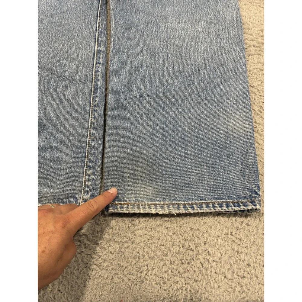 Levis 501XX Jeans Mens 40x30 Blue Straight Leg Denim Light Wash Button Fly VTG